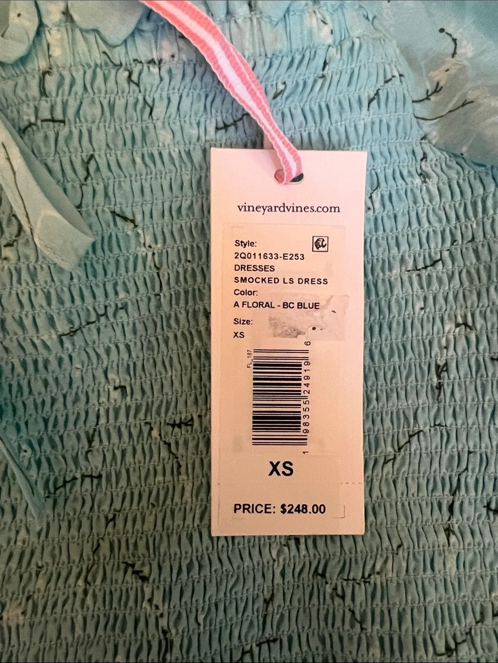 Vineyard Vines Light Blue Smocked Dress - Picture 6 of 6